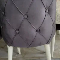 میز غذاخوری ۶ نفره سفید طوسی