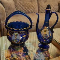 سرویس شاه عباسی آبی / تنگ/گلاب پاش