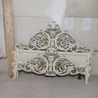 تخت خواب دونفره کاملا چوب