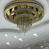 لوستر کریستالی طلایی