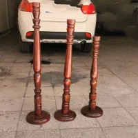 ست جاشمعی چوب رووس رنگ فندوقی