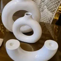 گلدان دوناتی و جا شمعی