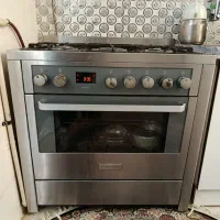 اجاق گاز فر دار ایتالیای تمام استیل و مبل 7نفره