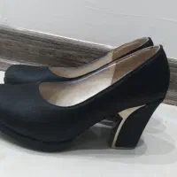 کفش پاشنه بلند پارچه ای سایز ۳۷