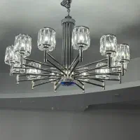 لوستر ۱۲ شاخه کروم مدرن
