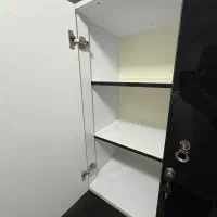 فروش کمد MDF هایگلاس مشکی سالم + کمد دیوارس