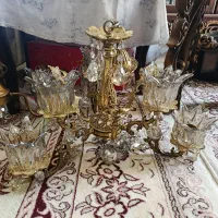 لوستر برنز شیش شاخه نو و میوه خوری کنارسالنی