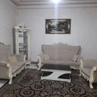 مبلمان ۷نفره چوب راش همراه میز عسلی و جلو مبلی