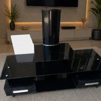 میز تلویزیون شیشه ام دی اف