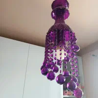 لوستر تک شاخه بنفش بسیار تمیز و زیبا