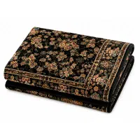 روفرشی مدل مخمل شانل زمینه مشکی