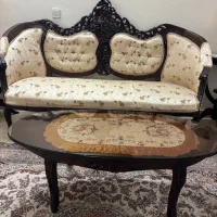 مبل استیل (چوب گردو )به همراه ناهار خوری