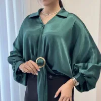 شومیز گرهی ساتن