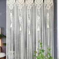 پرده مکرومه دستبافت