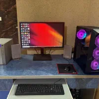کامپیوتر، کیس و سیستم گیمینگ کامل همراه با مانیتور