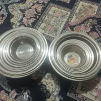 ست آبکش لگن استیل۸تیکه