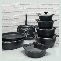 سرویس قابلمه بارولی کره ای با تابه مرغ و ماهی