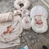ست خواب رنگ  کرم وسایل نوزاد
