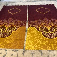 دو عدد پرده و دو عدد رو میزی ست هم