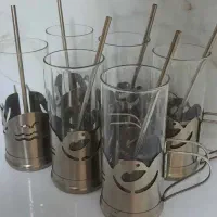لیوان انگاره دار و فنجان پایه دار