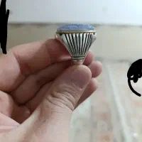 انگشتر نقره عقیق کبود یمنی