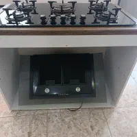 گاز صفحه ای با هود در حد نو