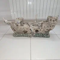 کشتی دکوری اکواریوم دو تیکه