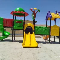 مجموعه بازی پارکی کد۳ تجهیزات تاب سرسره پلی اتیلن