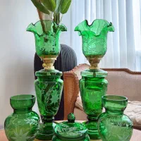 مجموعه ۵تیکه سبز تراش دست