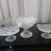مقداری ظرف بلور قدیمی وقرابه ابغوره