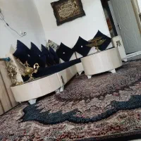 مبل ال هفت نفره با عسلی های خودش تمیز شیک