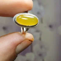 انگشتر نقره وعقیق اطل قدیمی