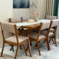 میز ناهارخوری چوب راش ۶ نفره نو