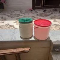 دبه مایونز در حد نو نصف قیمت|ظروف نگهدارنده، پلاستیکی، یک‌بارمصرف|لار, |دیوار