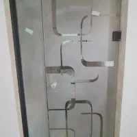درب شیشه ای سکوریت نو طرح دار بسیار شیک و مدرن