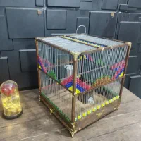 قفس بلبل و فناری چوبی دستساز