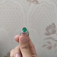 انگشتر مردانه نقره عقیق سبز