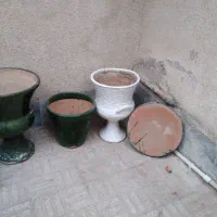 گلدان ۳ عدد گل دان و یک زیر گلدان