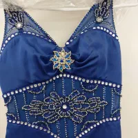 لباس مجلسی آبی کاربنی سایز ۳۸