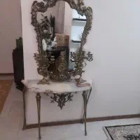 آینه وشمعدانی برنز