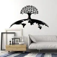 استیکر چوبی درخت زمین