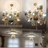 لوسترواژگون برنز چینی سرامیکی ۱۲شعله