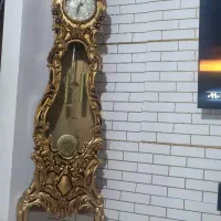 ساعت ایستاده چوبی طلایی