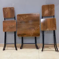 میز و صندلی  تاشو چوبی  نو و آکبند(بالکن،کافه)