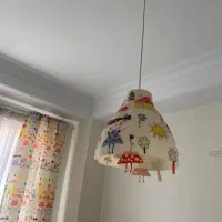 ست پرده دکوری و لوستر