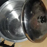 قابلمه بزرگ کمیاب قدیمی استیل اصل ۵۰ساله وغیره