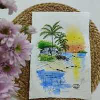 نقاشی آبرنگ سایز متوسط