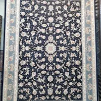 فرش ۹ متری ۱۵۰۰ شانه سرمه ای برجسته