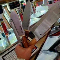 ست ۴پارچه کارد قصابی چاقو قصابی سلاخی ساتور ترازو