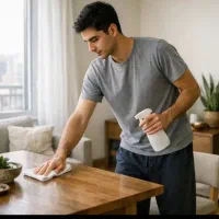 نظافت خونه اجام میدم